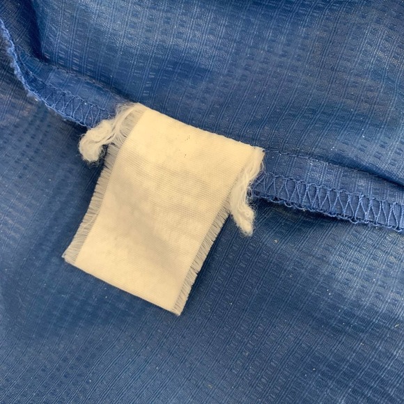 COLUMBIA Vintage‎ Blue Gray Packable Full Zip Windbreaker Jacket Large Mens VTG - Picture 9 of 14